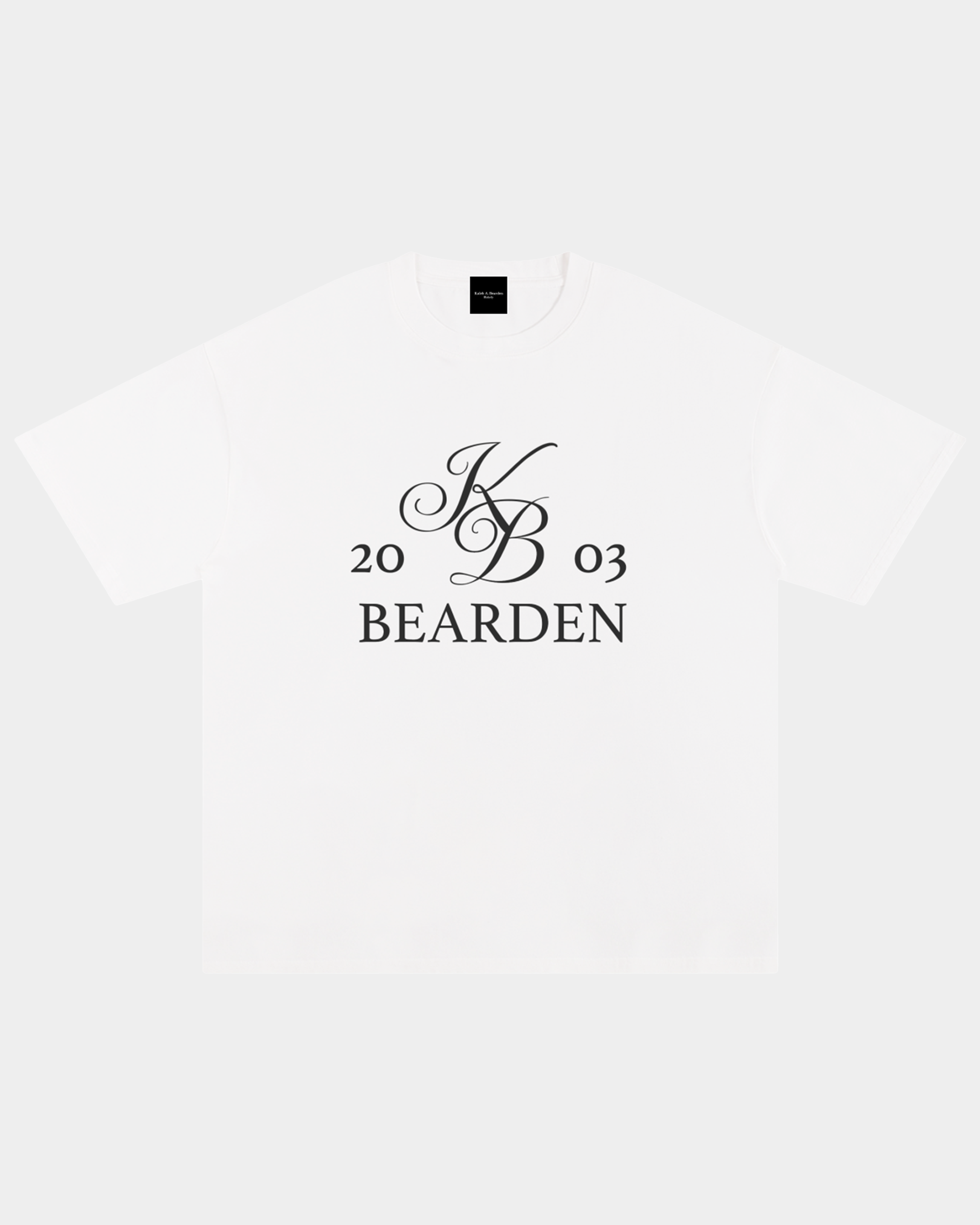 Kaleb A. Bearden KB Monogram Tee featuring a stylish monogram design on a casual t-shirt.