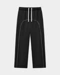Kaleb A. Bearden Blakely Contrast Sweatpant featuring black and white color blocking and comfortable elastic waistband.
