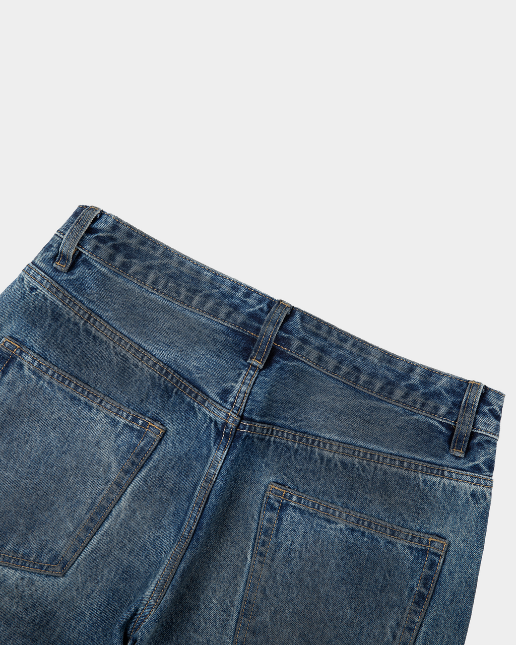 Kaleb A. Bearden Classic Heritage Denim Pants showing fit and detailing in a natural fabric finish on a model.