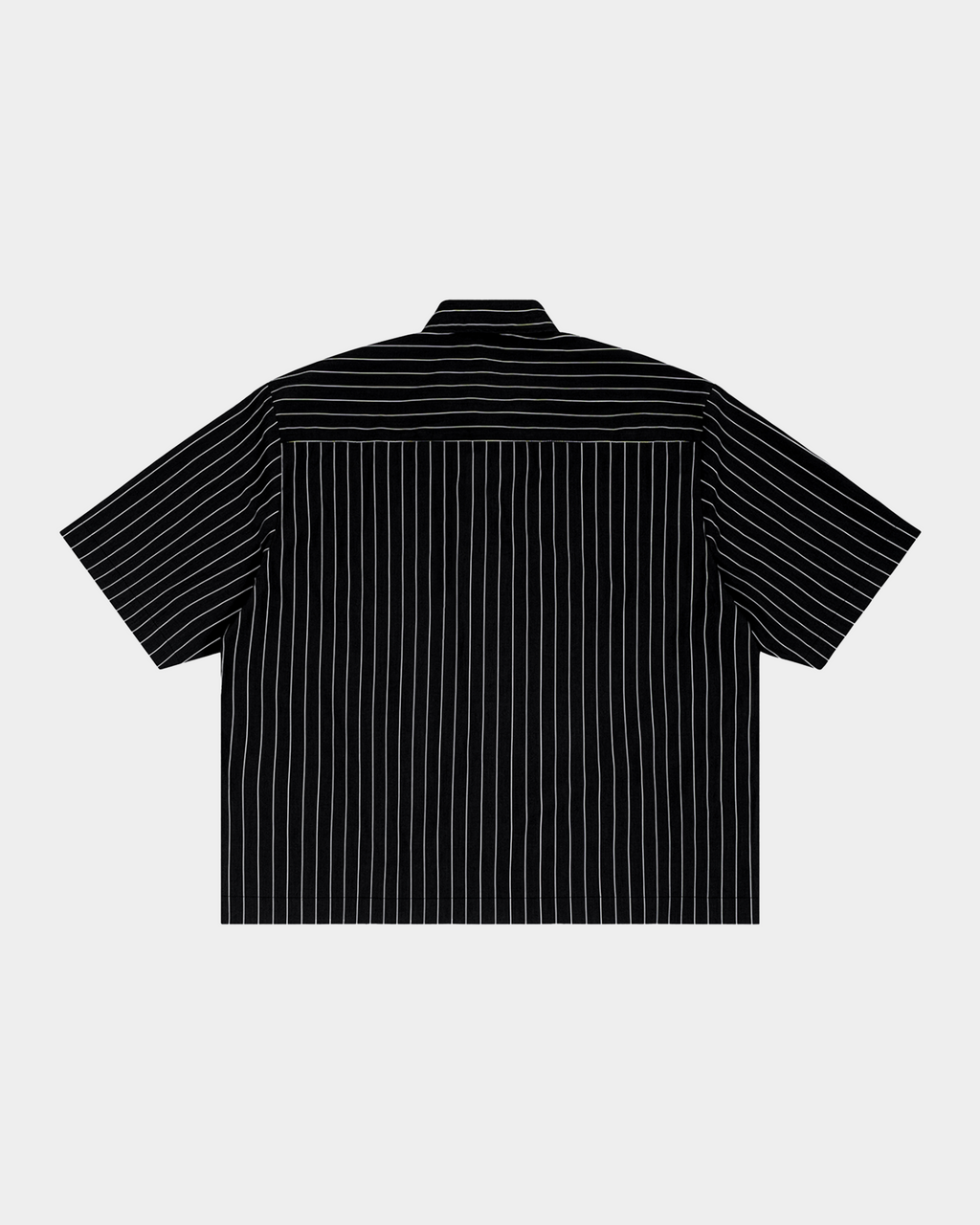 Kaleb A. Bearden pinstripe short sleeve shirt featuring classic design and lightweight fabric for casual wear.