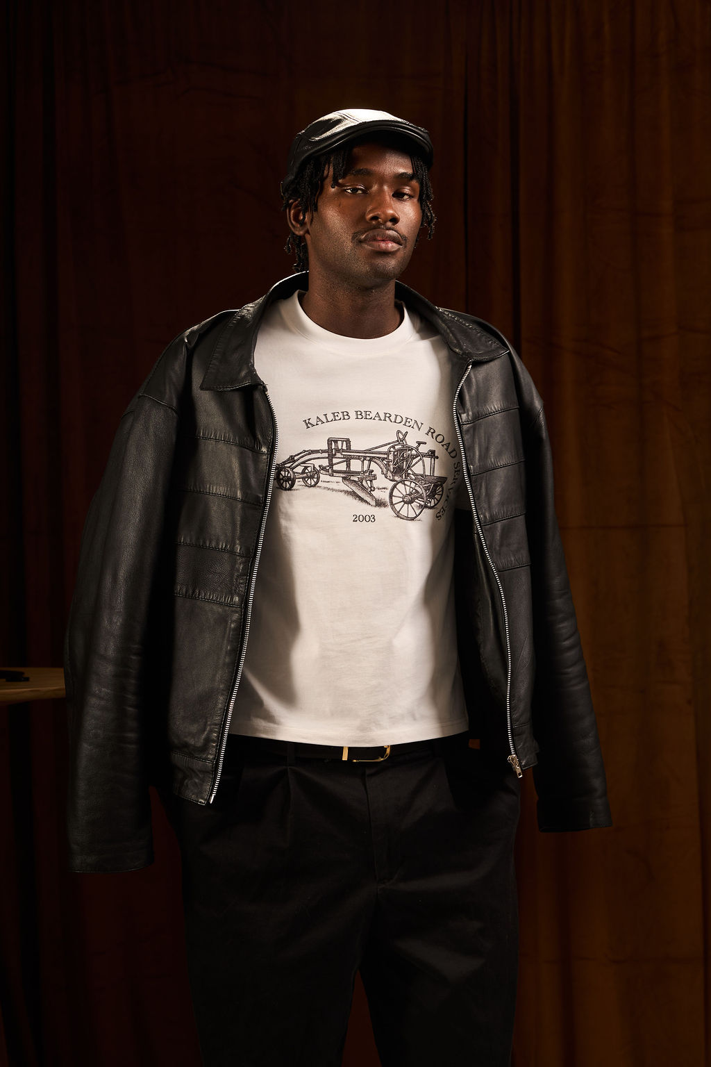 Bearden KB Road Service Tee, men's casual T-shirt featuring road service graphic in blue and white on soft fabric.